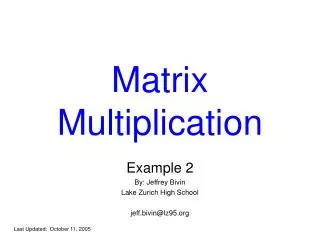 matrix multiplication