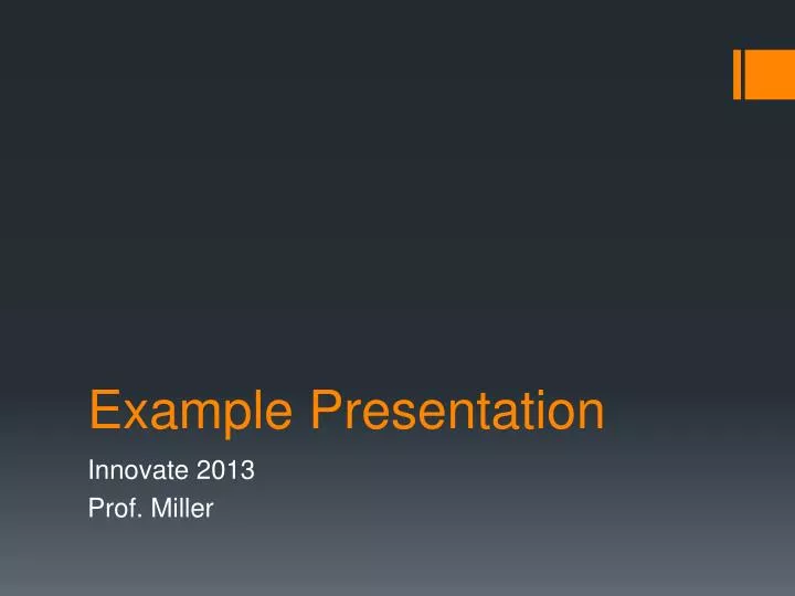 example presentation