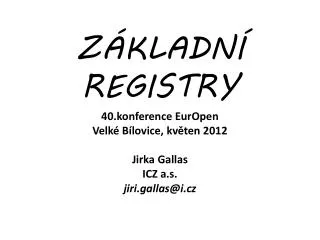 z kladn registry