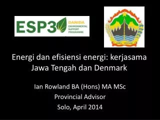 Energi dan efisiensi energi : kerjasama Jawa Tengah dan Denmark