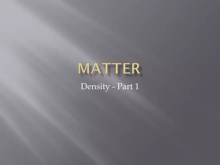 matter