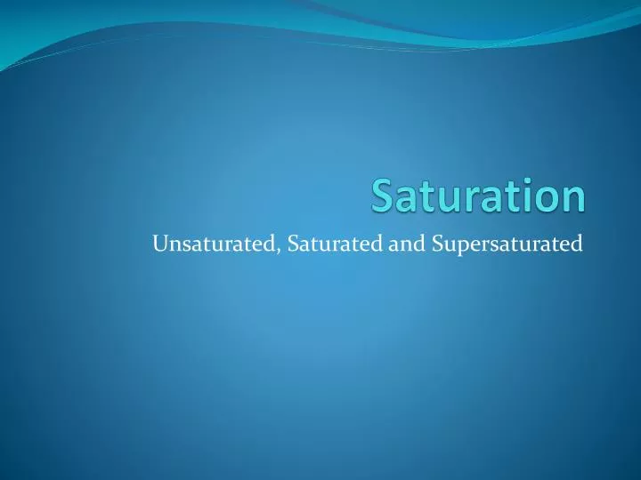 saturation