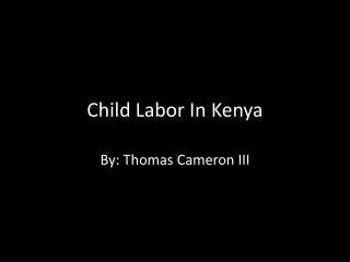 child labor in kenya