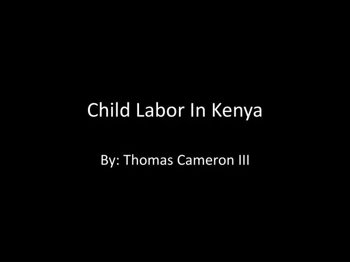 child labor in kenya