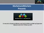 Construction & Mining Equipment Market - slide 1