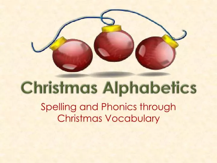 spelling and phonics through christmas vocabulary