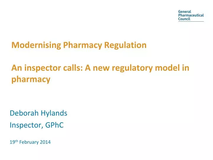 modernising pharmacy regulation an inspector calls a new regulatory model in pharmacy