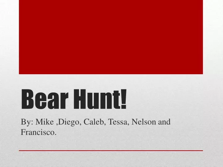 bear hunt