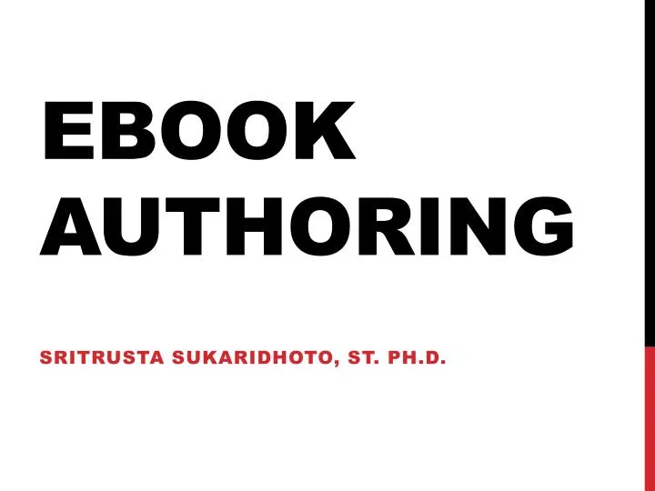 ebook authoring