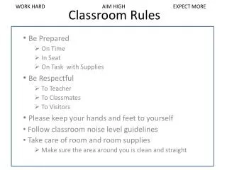 classroom rules