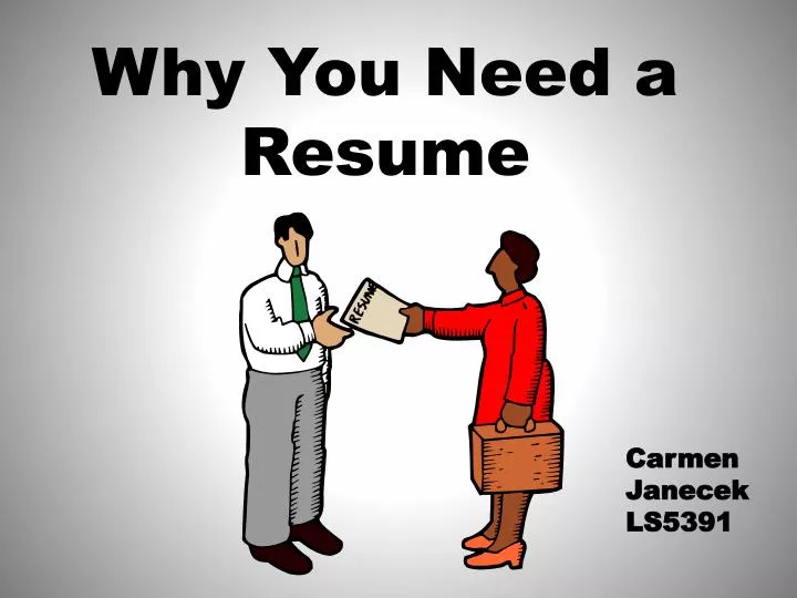 why you need a resume