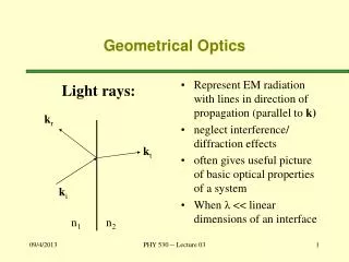 Geometrical Optics