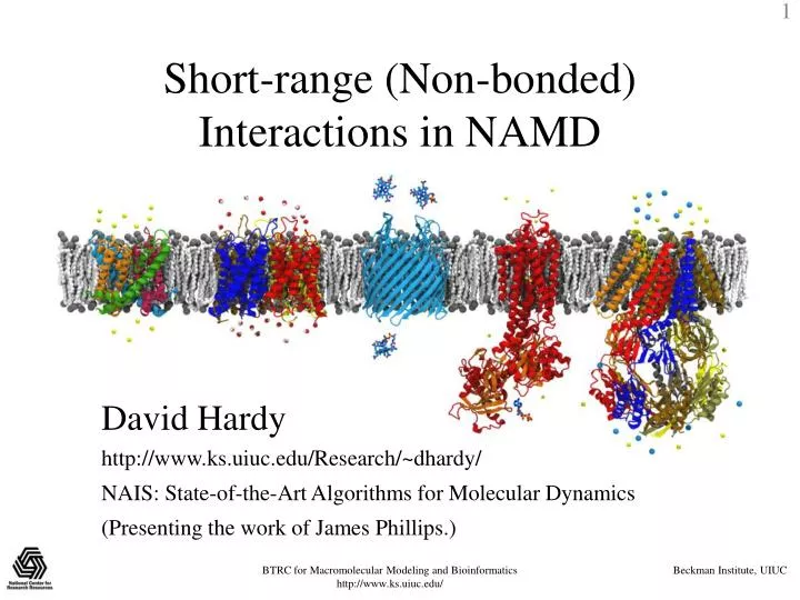 short range non bonded interactions in namd