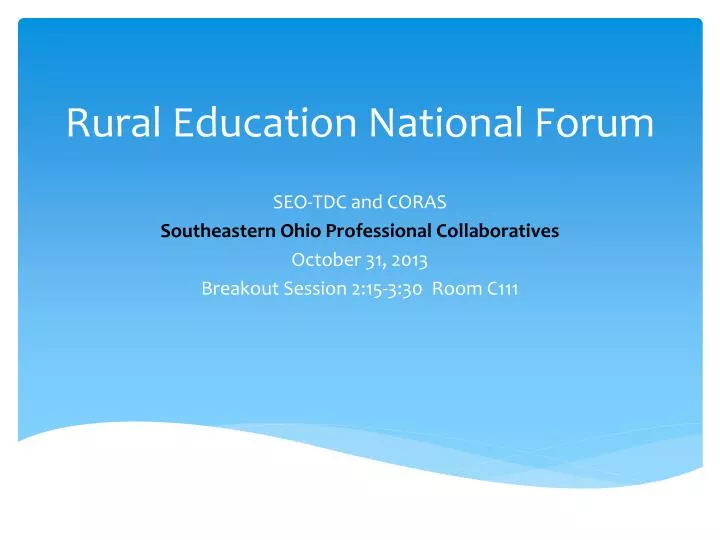 rural education national forum