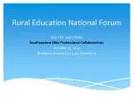 Rural Education National Forum - slide 1