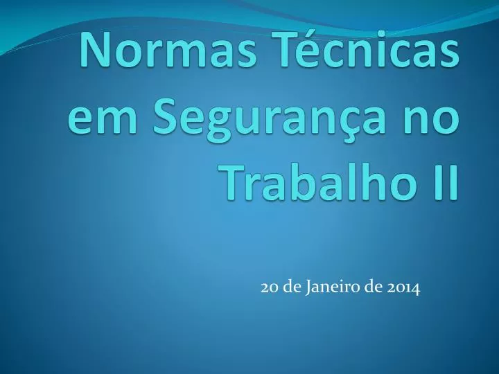 normas t cnicas em seguran a no trabalho ii