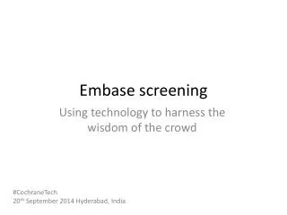 Embase screening