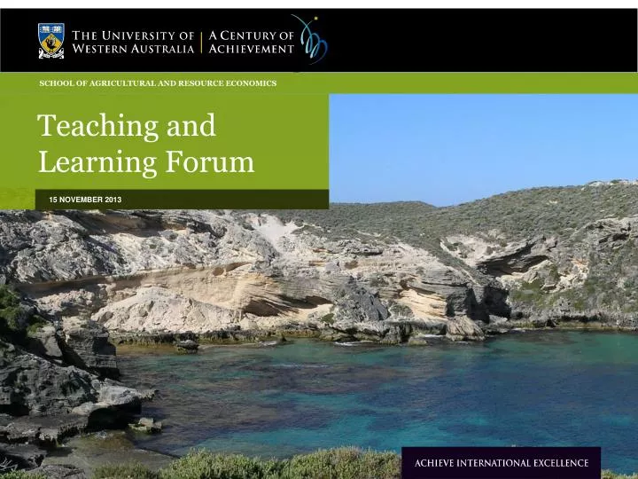 teaching and learning forum