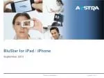 BluStar for iPad / iPhone - slide 1