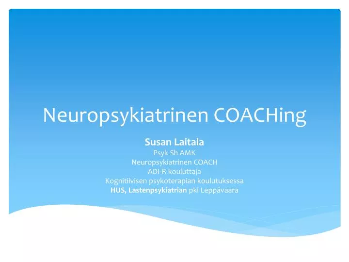 neuropsykiatrinen coaching