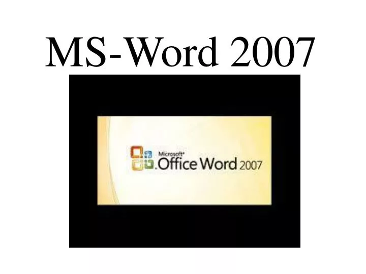 ms word 2007
