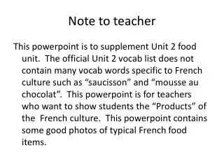 Note to teacher