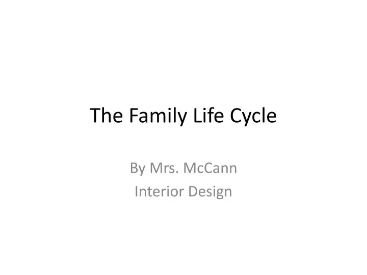 the family life cycle
