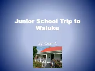 Junior School Trip to Waiuku