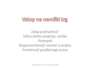 vstop na nem ki trg