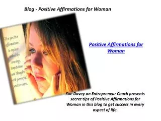 Positive Affirmations for Woman