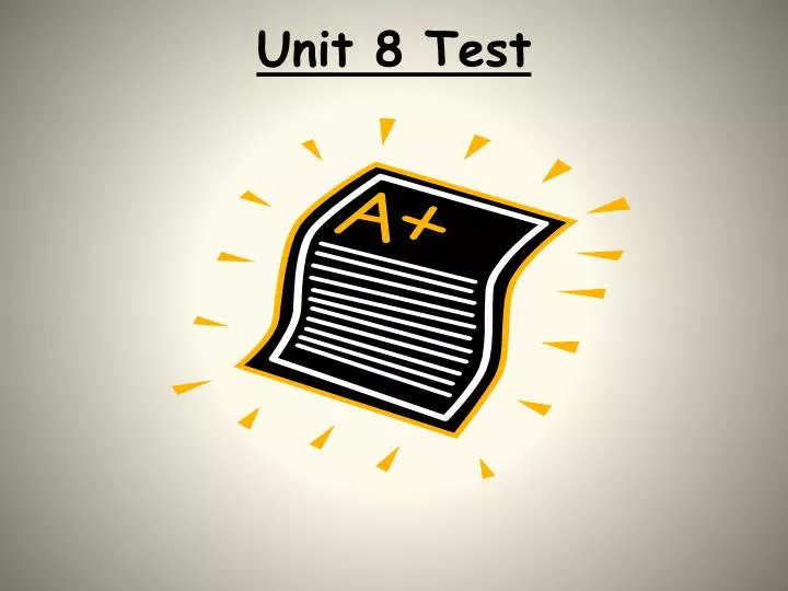 unit 8 test