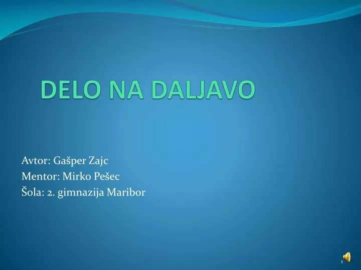 delo na daljavo