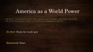 America as a World Power