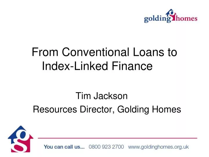 from conventional loans to index linked finance