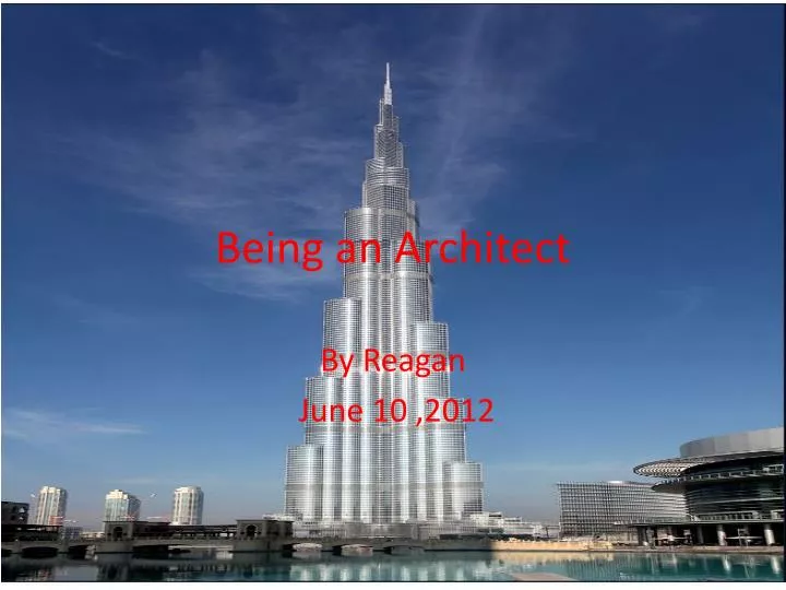 being an architect