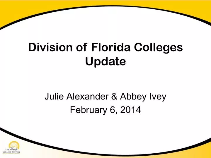 division of florida colleges update