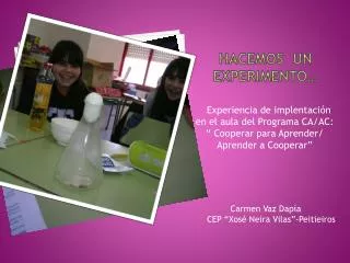 hacemos un experimento