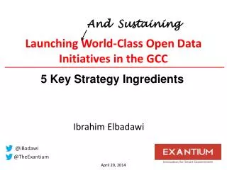 Launching World-Class Open Data Initiatives in the GCC