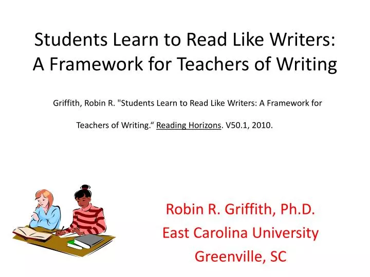 students learn to read like writers a framework for teachers of writing