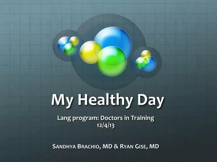 my healthy day