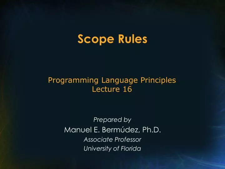 scope rules