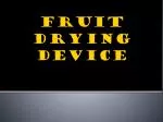 FRUIT DRYING DEVICE - slide 1