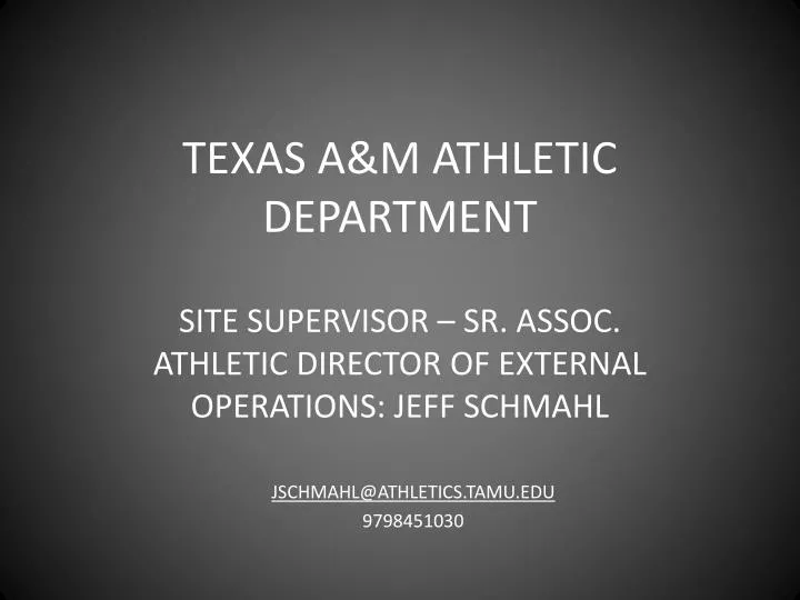 texas a m athletic department