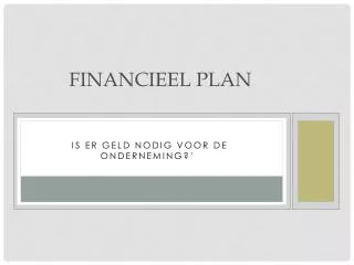 financieel plan