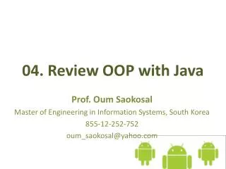 04. Review OOP with Java