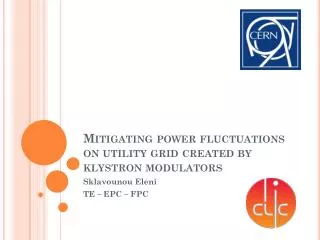 Mitigating power fluctuations on utility grid created by klystron modulators