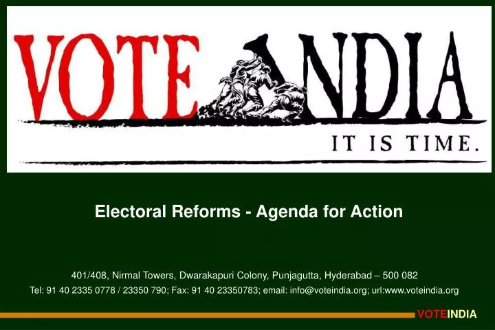 electoral reforms agenda for action