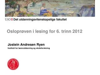 oslopr ven i lesing for 6 trinn 2012