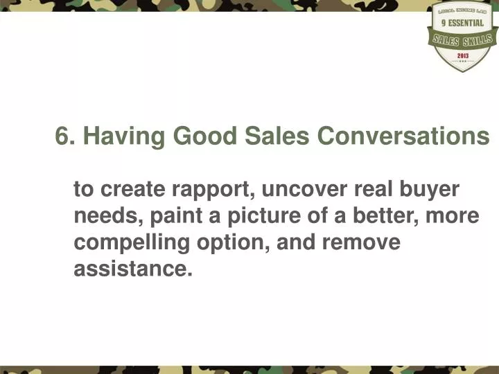 6 having good sales conversations