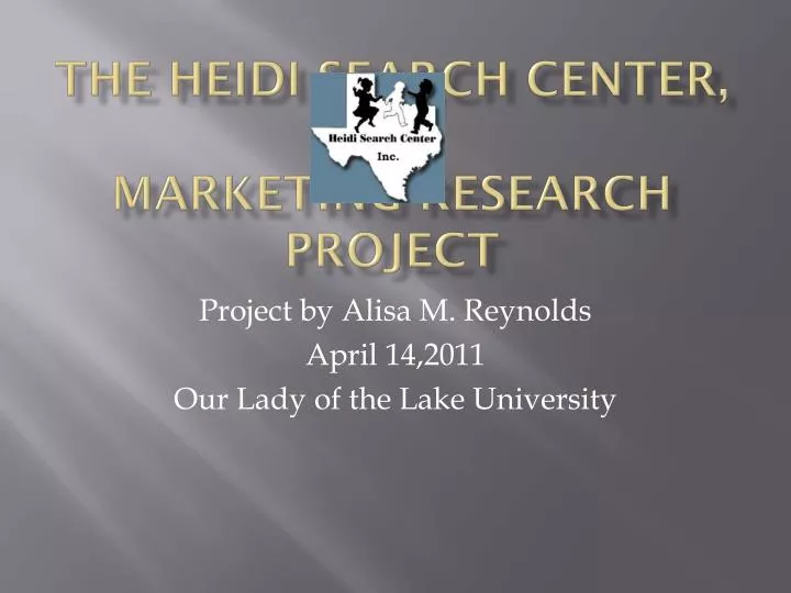 the heidi search center inc marketing research project
